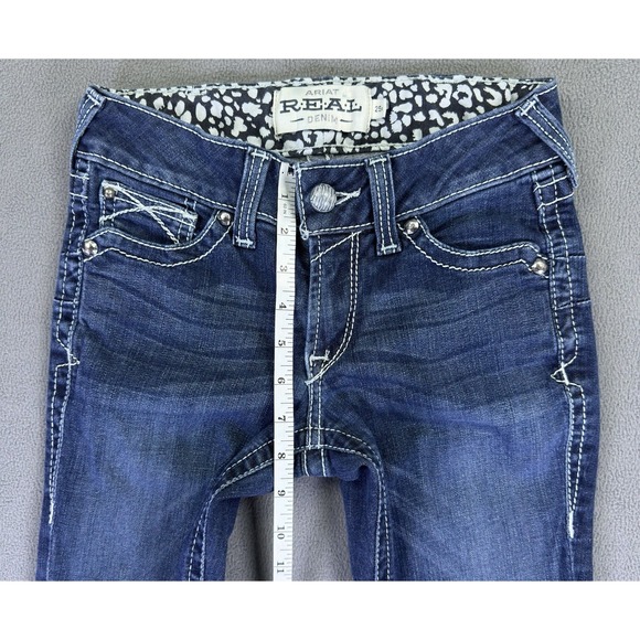 Ariat Jeans Womens 25 Blue Bootcut REAL Rosy Whipstitch Cowgirl Western Rodeo - Picture 8 of 12